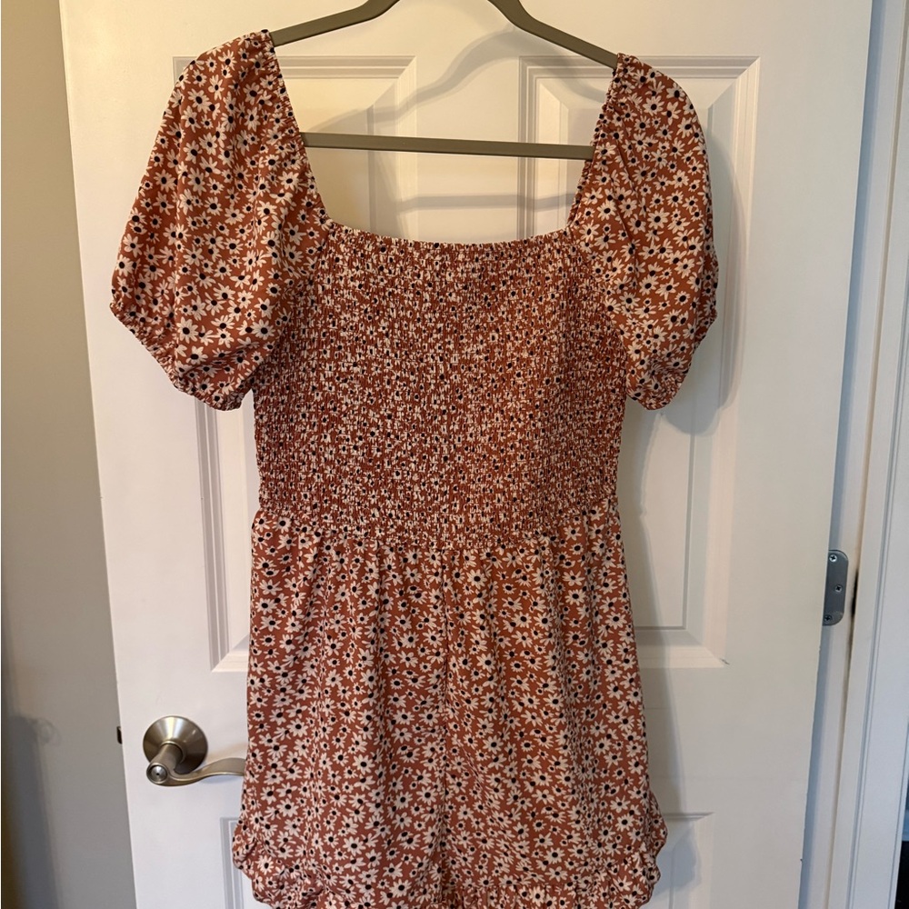 Floral Puff Sleeve Romper